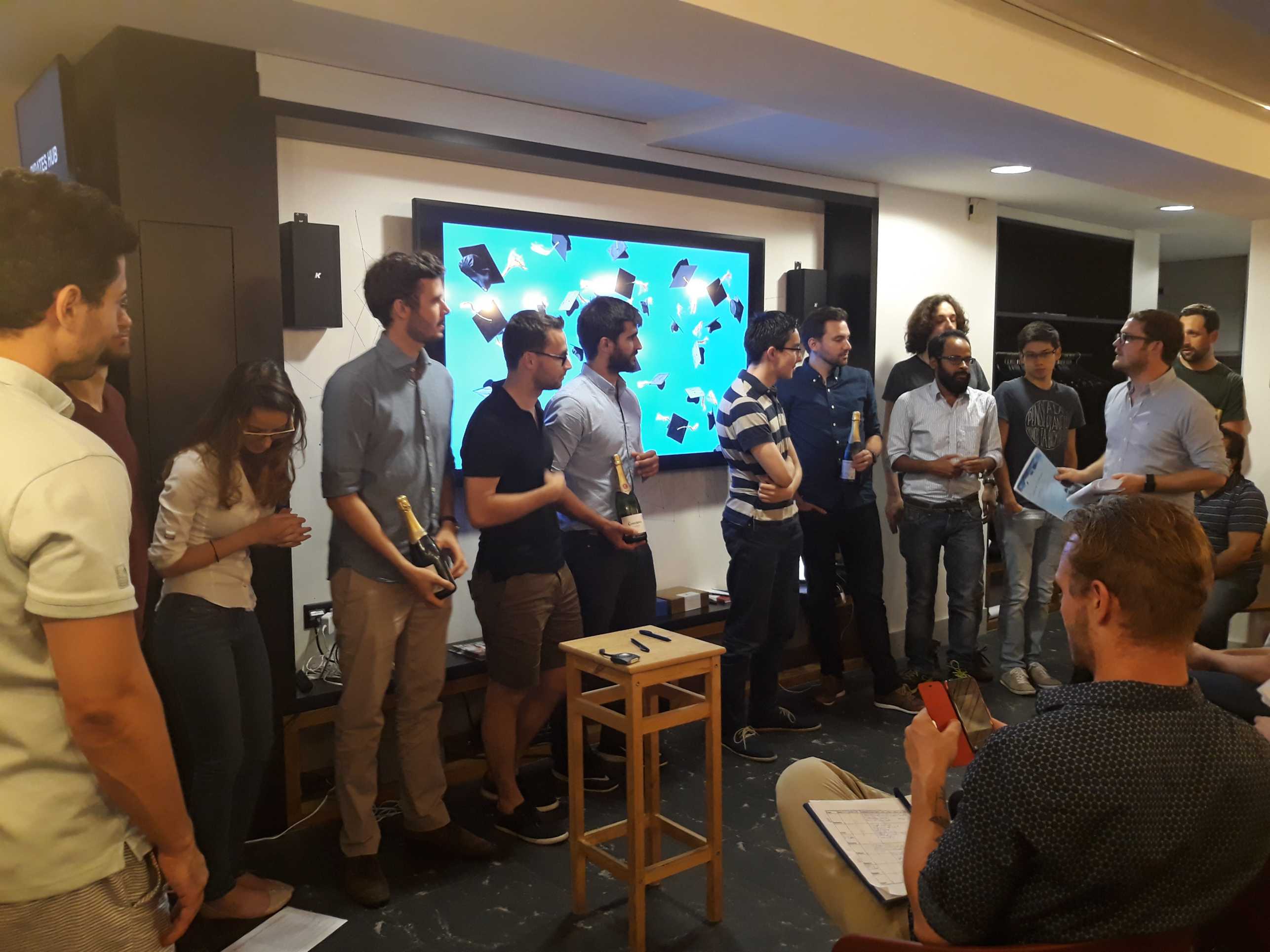 Enlarged view: 31 May 2018 - Project DeciBaby winning the final pitch competition.